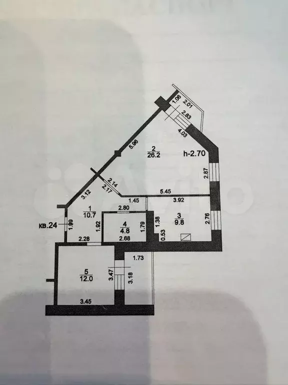 2-к. квартира, 63,5 м, 3/11 эт. - Фото 0