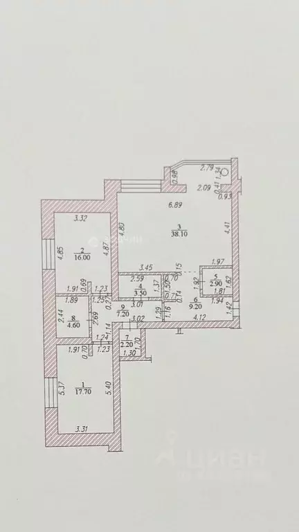 3-к кв. Чувашия, Чебоксары Северо-Западный жилрайон, Волжский-3 мкр, ... - Фото 2