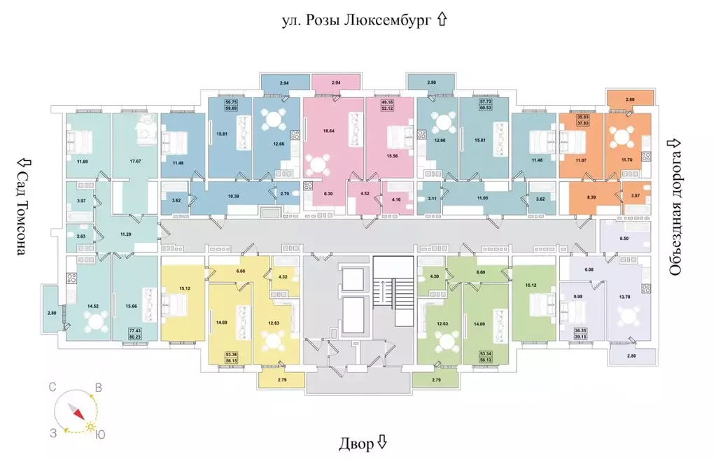 2-к кв. Иркутская область, Иркутск Ново-Ленино мкр, Огни Города жилой ... - Фото 2