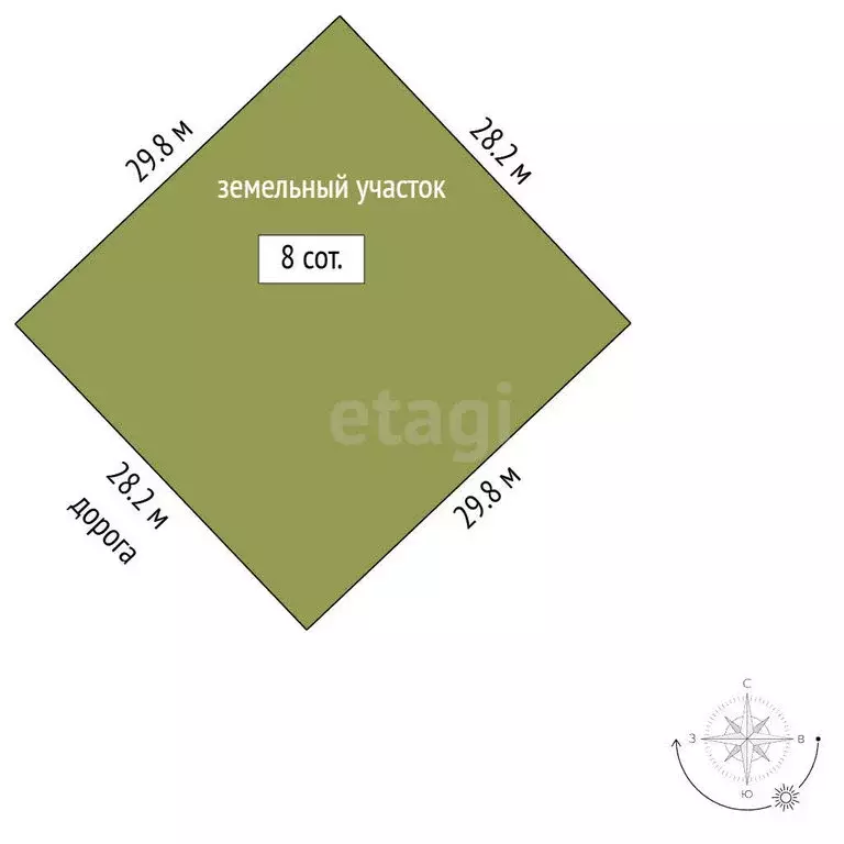Участок в Набережные Челны, 68-й комплекс, улица Булгар (8 м) - Фото 2