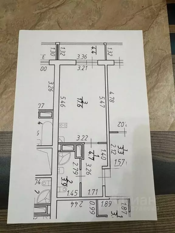 Студия Санкт-Петербург ул. Плесецкая, 10 (26.2 м) - Фото 2