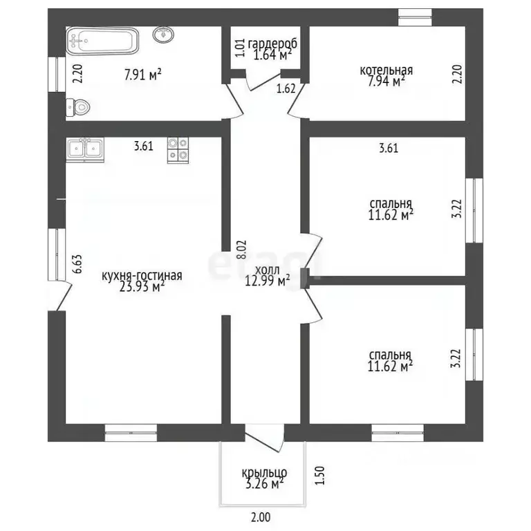 Дом в Башкортостан, Стерлитамакский район, Отрадовский сельсовет, ... - Фото 2