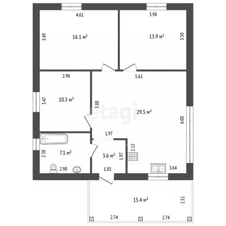 Дом в Костромская область, Костромской район, Бакшеевское с/пос, пос. ... - Фото 1