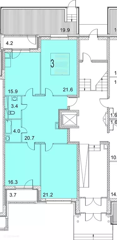 Продаётся 3-к квартира, 119.1 м - Фото 1