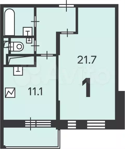 Аукцион: 1-к. квартира, 42,5 м, 9/24 эт. - Фото 0