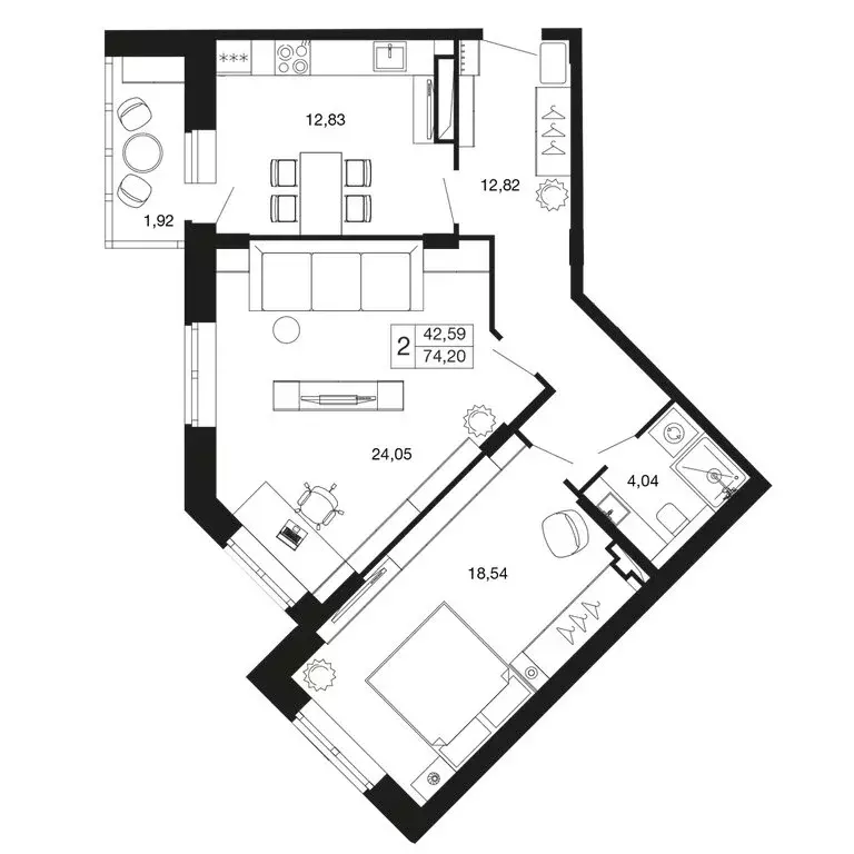 2-комнатная квартира: Апрелевка, жилой комплекс Времена Года, к11 ... - Фото 1