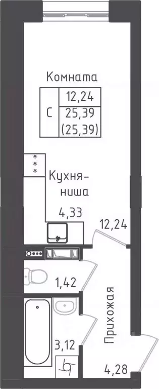 Студия Московская область, Дмитровский городской округ, д. Рыбаки ... - Фото 0