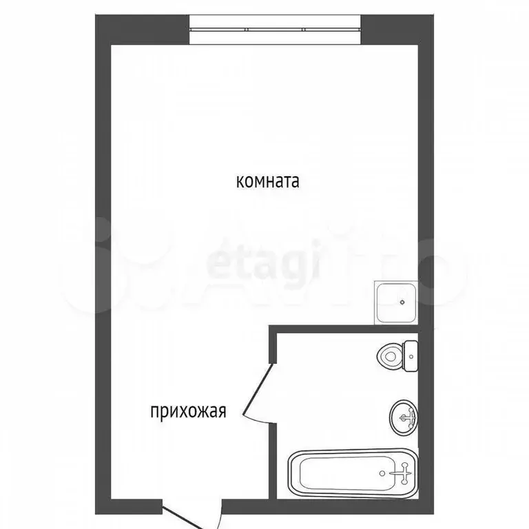 Квартира-студия, 11,8 м, 3/9 эт. - Фото 0