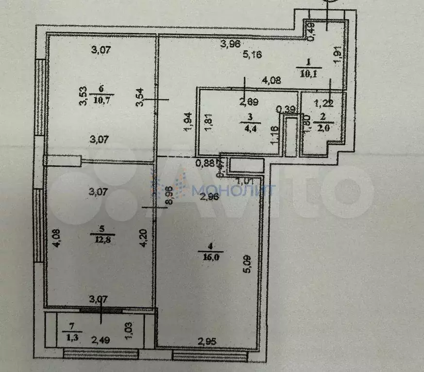 2-к. квартира, 56 м, 4/25 эт. - Фото 0