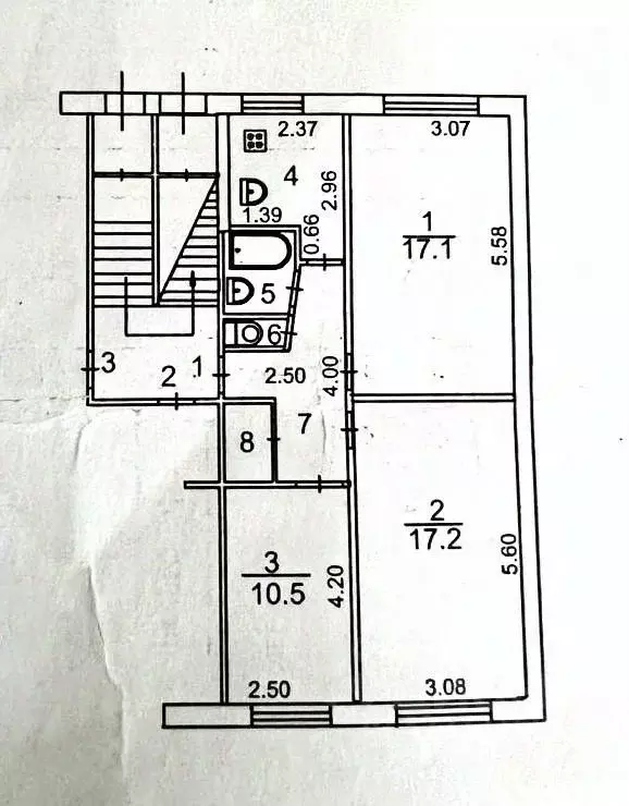 3-к кв. Иркутская область, Иркутск ул. Каховского, 33А (61.3 м) - Фото 2