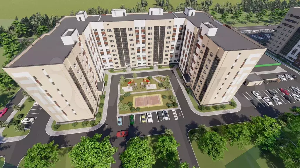 1-к. квартира, 44,2 м, 1/9 эт. - Фото 0