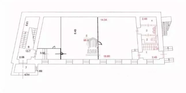 Торговая площадь в Москва Кривоарбатский пер., 13С2 (128 м) - Фото 1