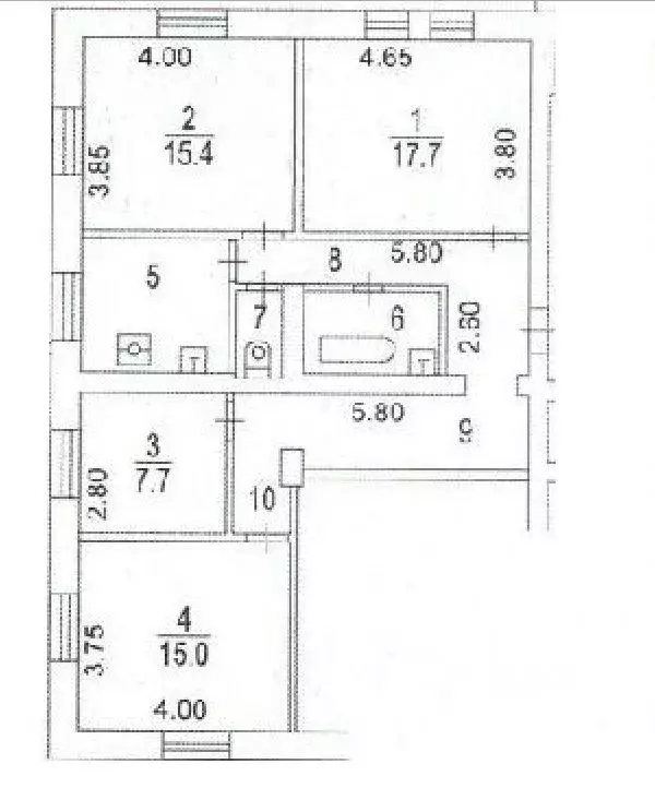 4-к кв. Москва Федеративный просп., 3 (85.4 м) - Фото 1