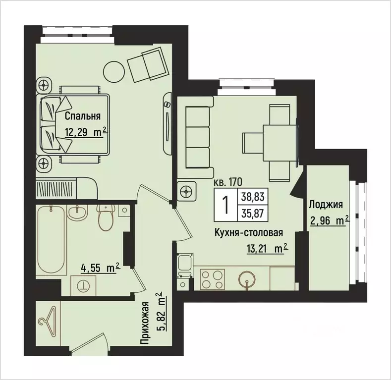1-к кв. Нижегородская область, Нижний Новгород Литературная ул., 5 ... - Фото 1