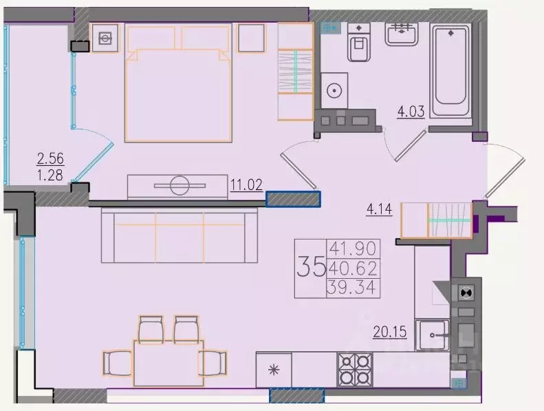 1-к кв. Калининградская область, Черняховск пер. 2-й Победы, 1к2 ... - Фото 2