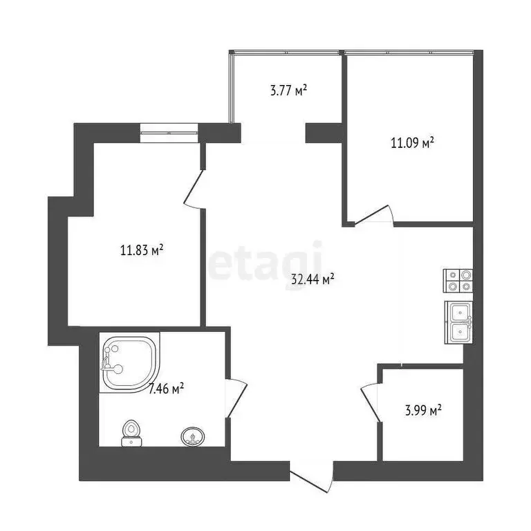 3-комнатная квартира: Самара, Ново-Садовая улица, 106Гк1 (70 м) - Фото 0