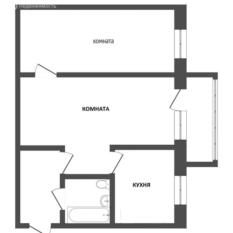 2-комнатная квартира: Курган, Краснодонская улица, 29 (44.3 м) - Фото 1