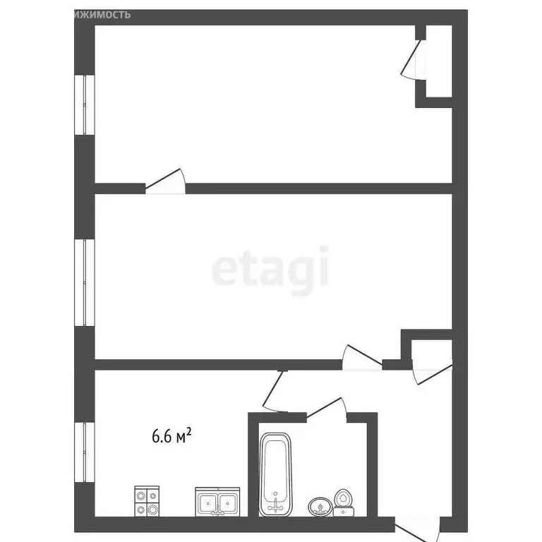 2-комнатная квартира: Вологда, Московское шоссе, 26 (44 м) - Фото 0