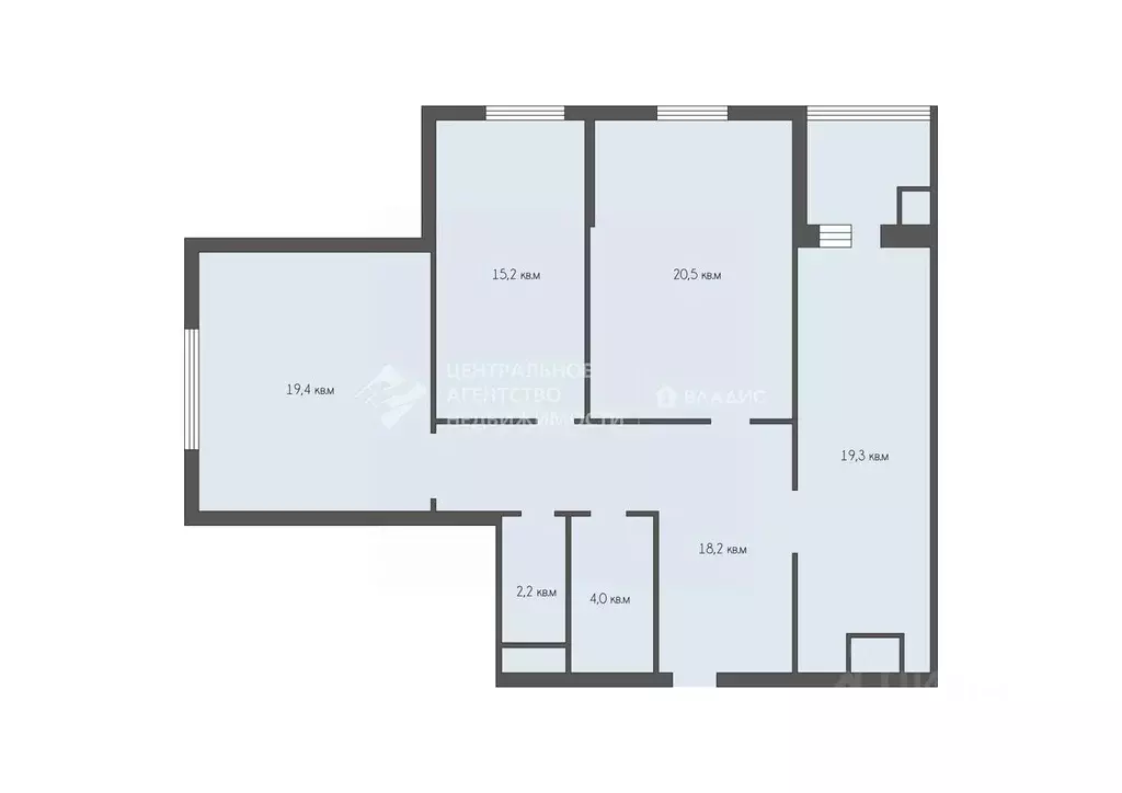 3-к кв. Рязанская область, Рязань Шереметьевская ул., 8к2 (102.6 м) - Фото 2