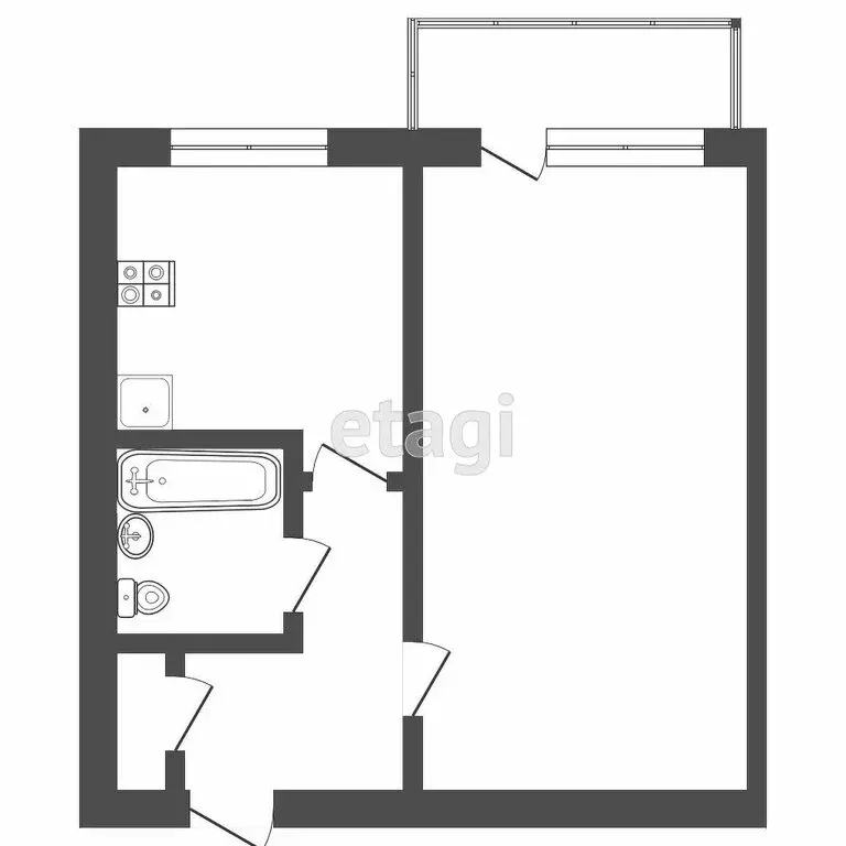1-комнатная квартира: Саранск, улица Попова, 56 (33.1 м) - Фото 1