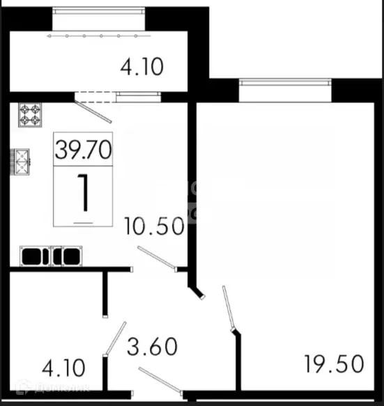 Продаётся 1-к квартира, 39.7 м - Фото 1