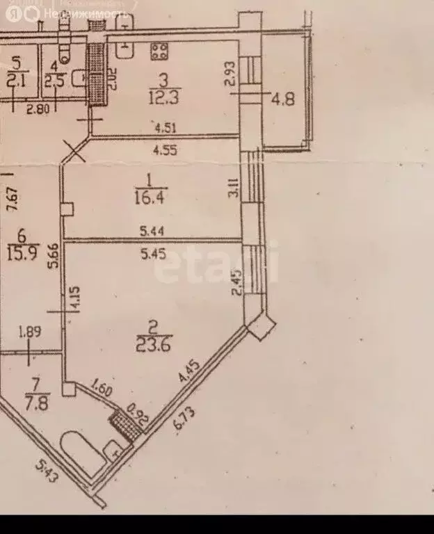 2-комнатная квартира: Санкт-Петербург, улица Есенина, 1к1 (80 м) - Фото 0