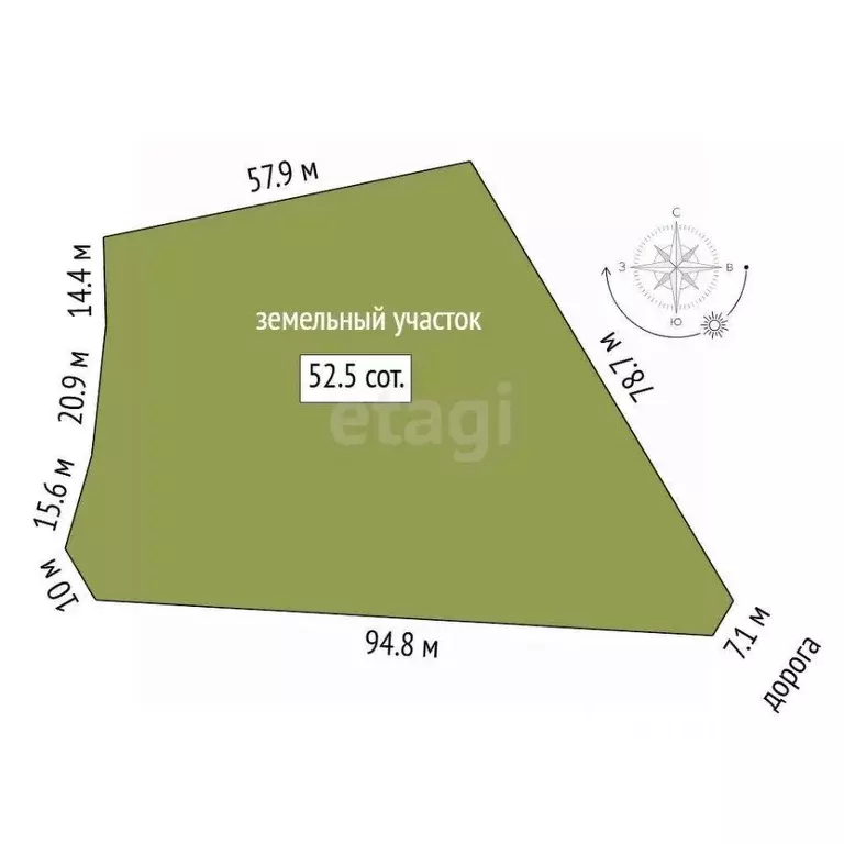 Участок в Тюменская область, Тюменский район, д. Криводанова  (52.48 ... - Фото 1