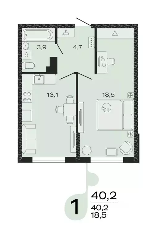 1-к кв. Краснодарский край, Новокубанск Капланово мкр, Эво жилой ... - Фото 1