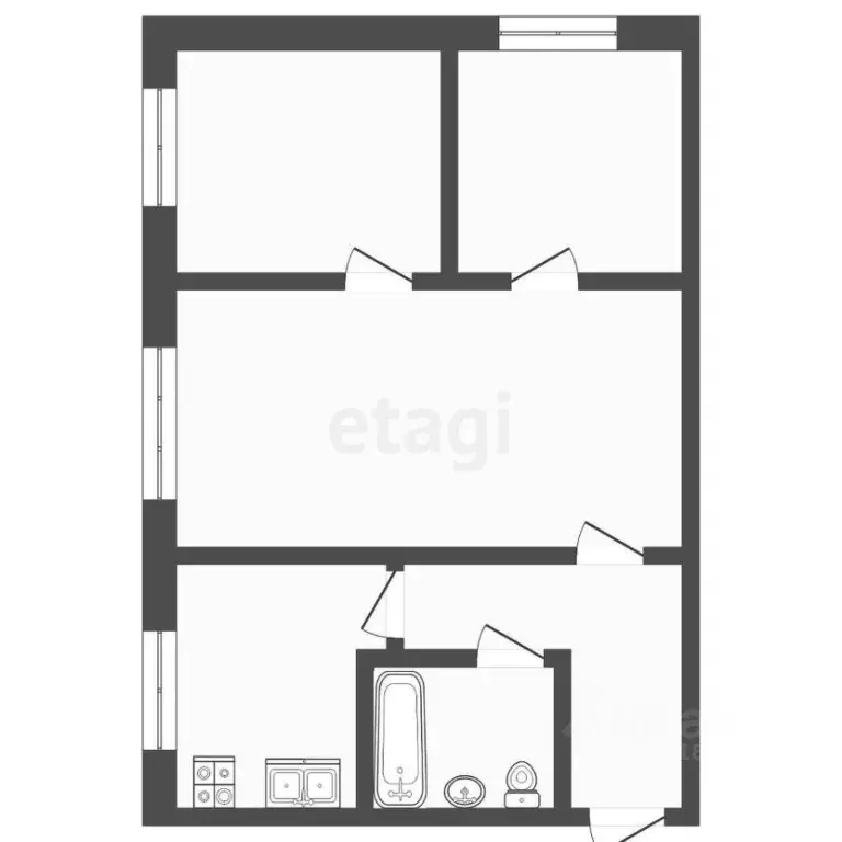 3-к кв. Камчатский край, Петропавловск-Камчатский Солнечная ул., 1/1 ... - Фото 2