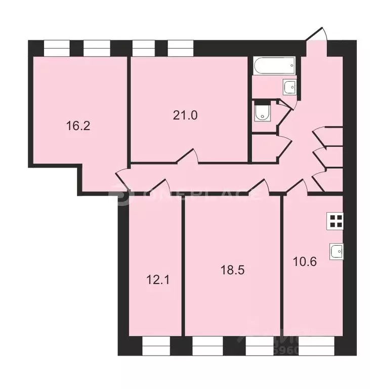 Комната Санкт-Петербург Гражданская ул., 24 (12.1 м) - Фото 2
