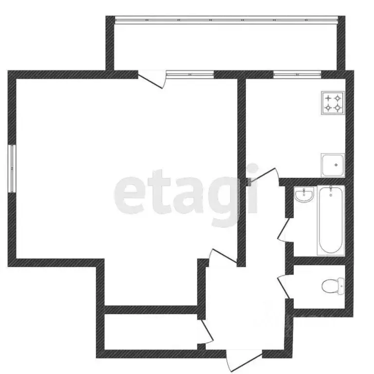1-к кв. Челябинская область, Миасс просп. Макеева, 34 (37.9 м) - Фото 2