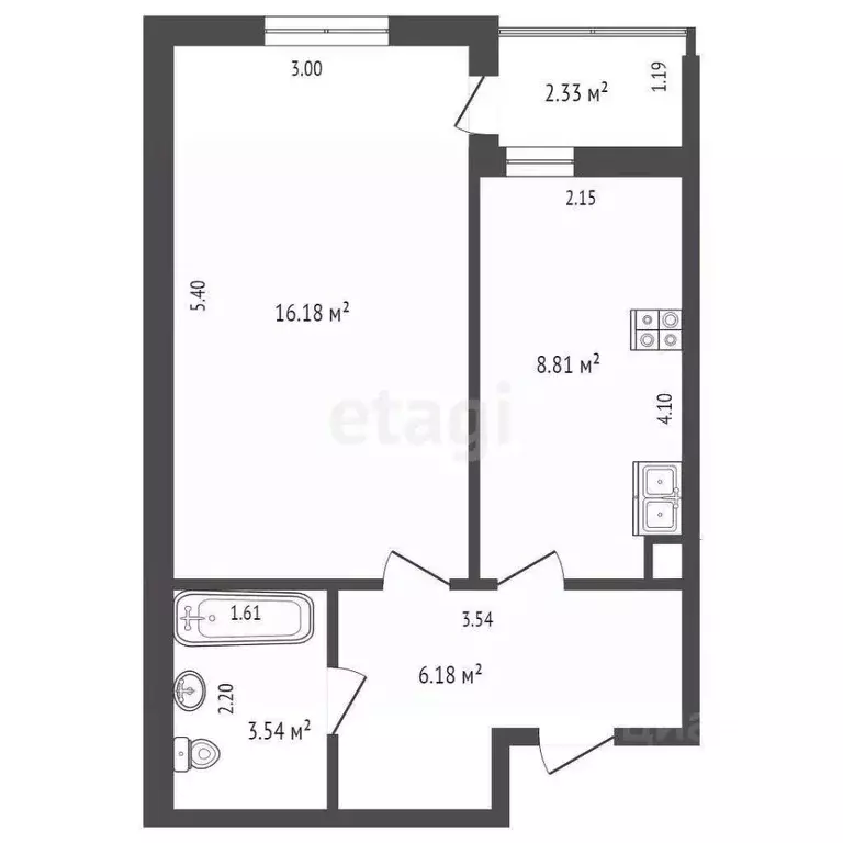 1-к кв. Краснодарский край, Геленджик Дивноморская ул., 37к17 (34.3 м) - Фото 1