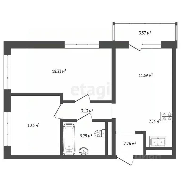 2-к кв. Московская область, Ленинский городской округ, д. Сапроново, ... - Фото 2