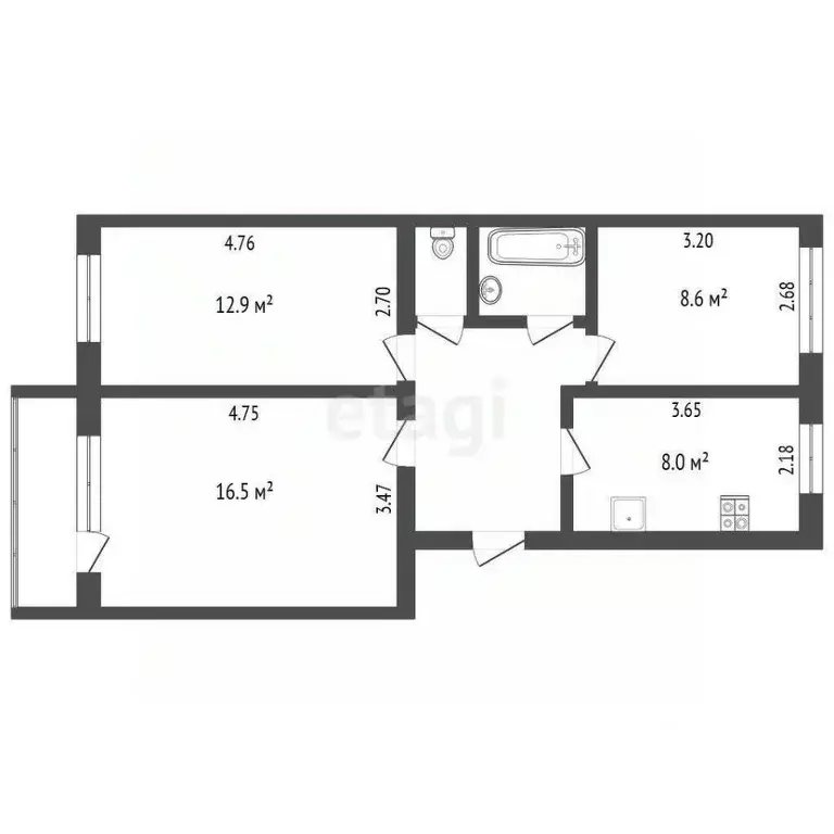 3-к кв. Владимирская область, Костерево г. Петушинский муниципальный ... - Фото 2