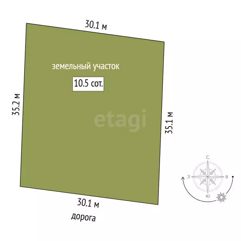 Участок в Тюменская область, Нижнетавдинский муниципальный округ, ТСН ... - Фото 1