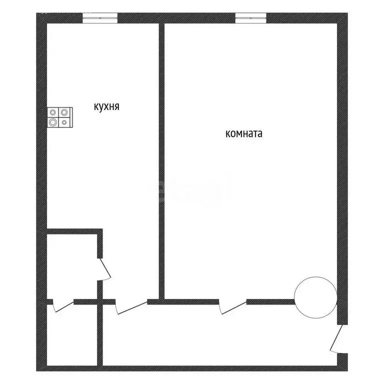 1-комнатная квартира: Будогощь, Кооперативная улица, 10 (29.2 м) - Фото 0