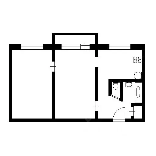 2-к кв. Санкт-Петербург ул. Крыленко, 17К1 (47.0 м) - Фото 1