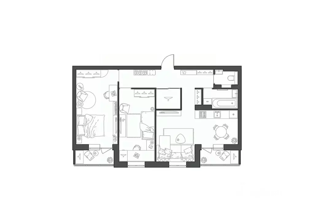 3-к кв. Волгоградская область, Волгоград Квартал жилой комплекс (76.27 ... - Фото 1