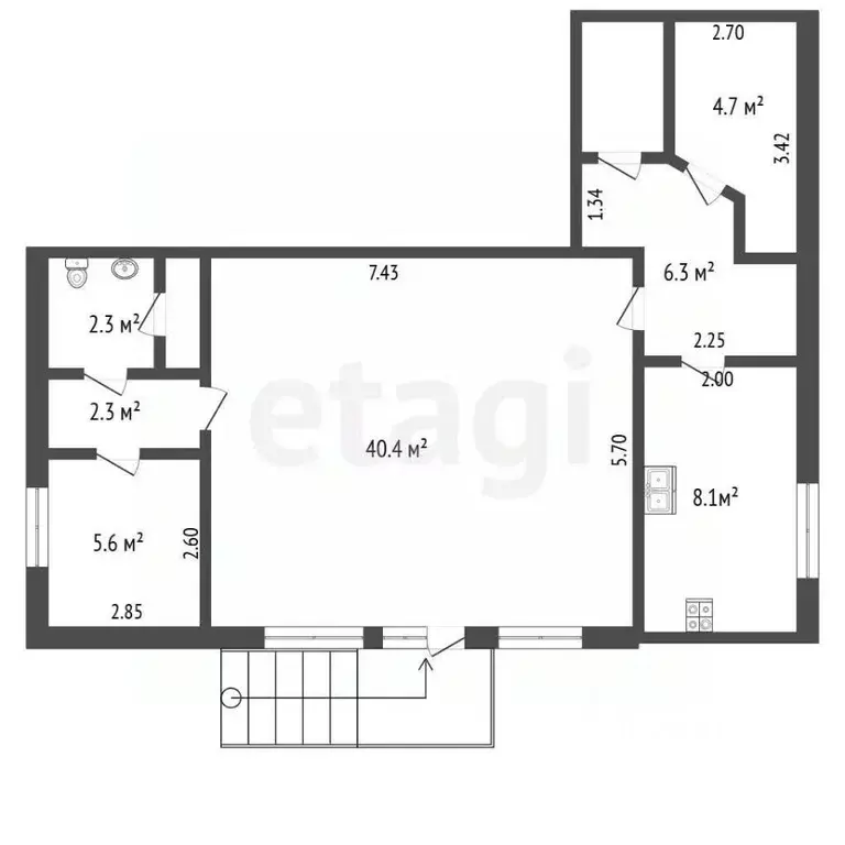 Офис в Краснодарский край, Новороссийск Молодежная ул., 4 (73 м) - Фото 2