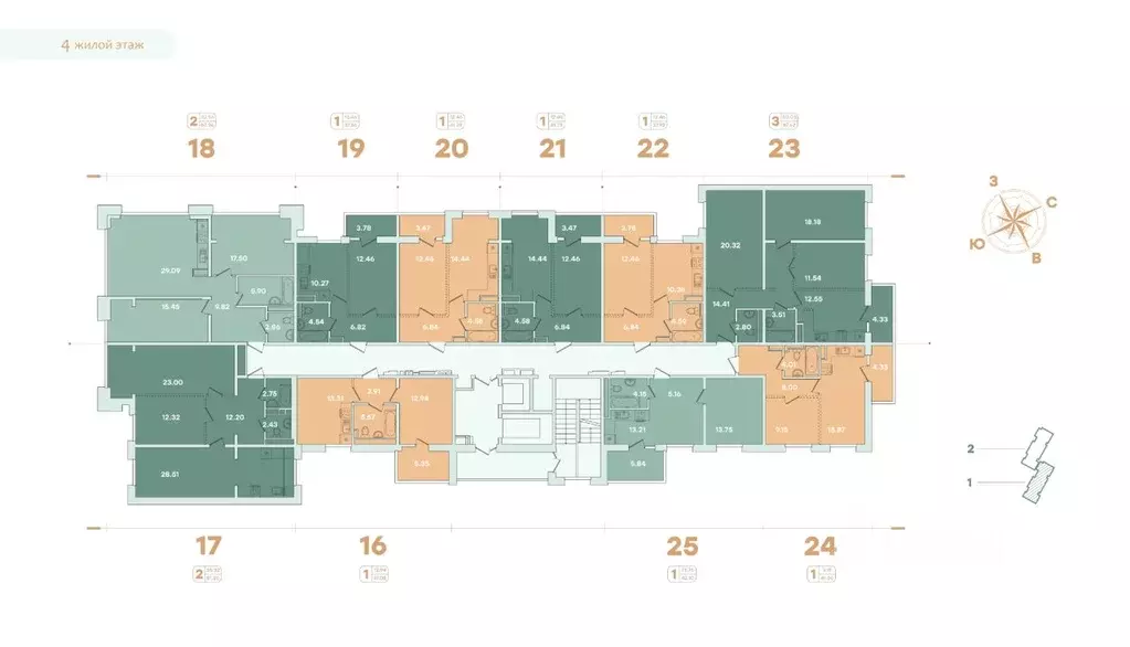 2-к кв. Иркутская область, Иркутск ул. Петрова, 18 (80.96 м) - Фото 2