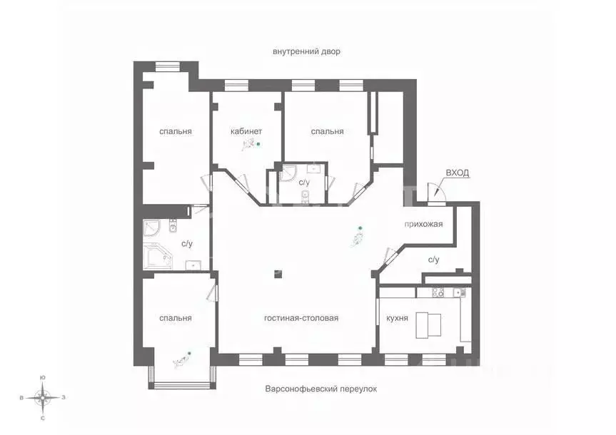 5-к кв. Москва Варсонофьевский пер., 6 (223.0 м) - Фото 2