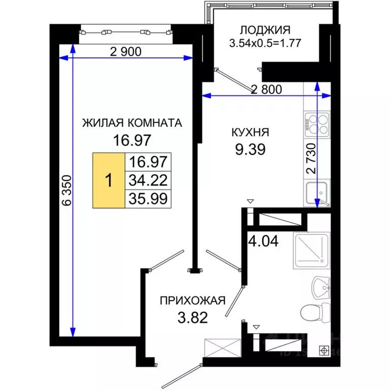 1-к кв. Ростовская область, Ростов-на-Дону Элеваторный пер., 6/2с ... - Фото 0