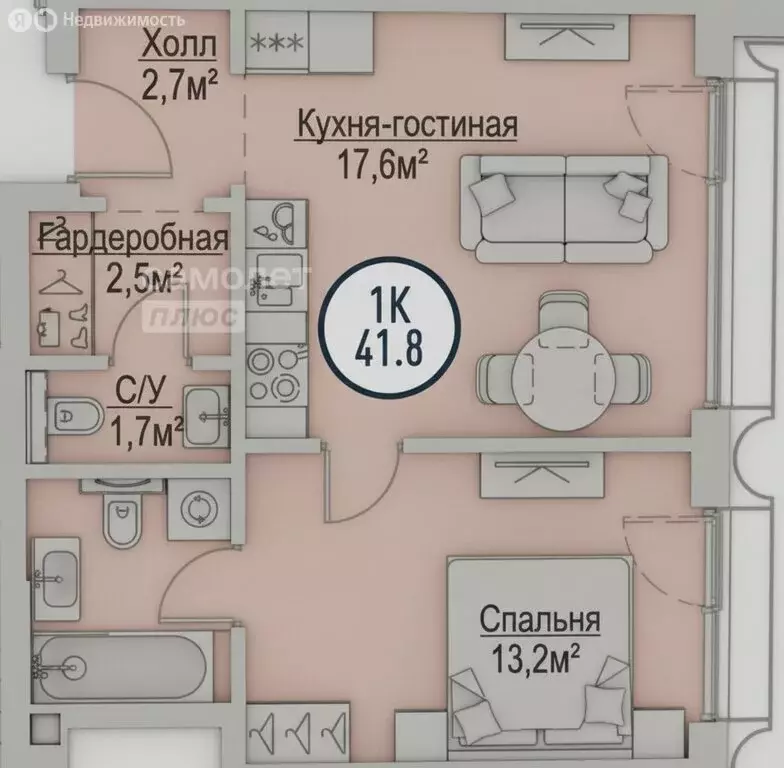 1-комнатная квартира: Москва, Волгоградский проспект, 32/5к2 (41.8 м) - Фото 1