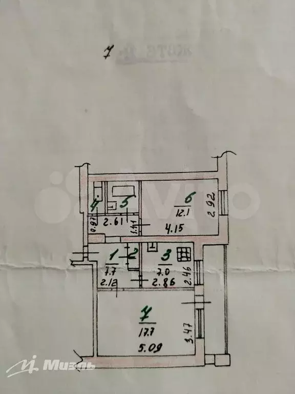 2-к. квартира, 49,2 м, 7/9 эт. - Фото 0