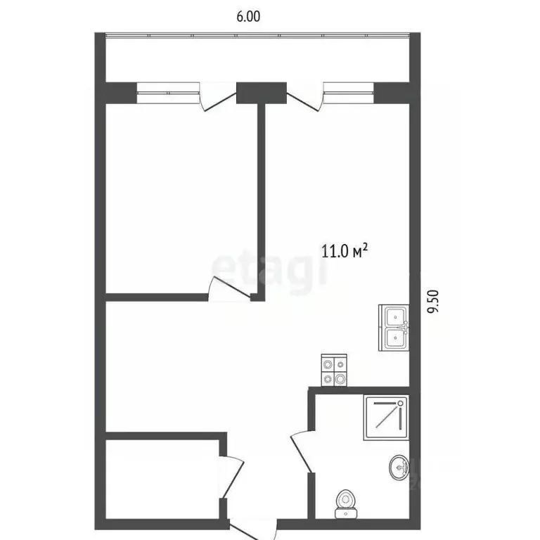 2-к кв. Севастополь ул. Парковая, 7 (57.0 м) - Фото 2