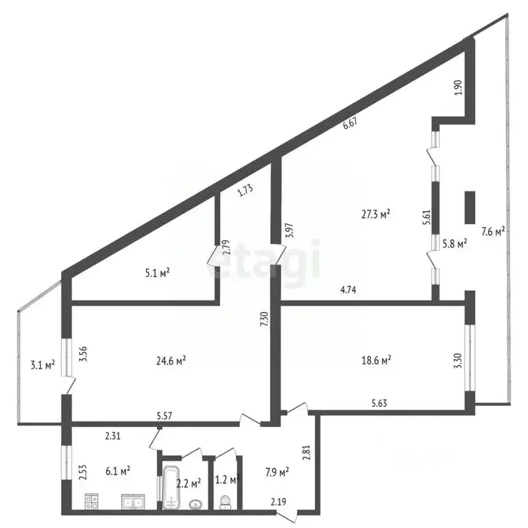 3-к кв. Крым, Евпатория ул. Имени 60-летия ВЛКСМ, 16 (94.1 м) - Фото 2