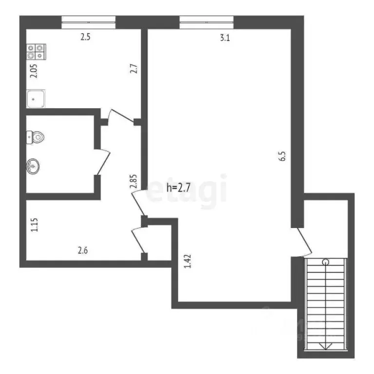 Торговая площадь в Тюменская область, Тюмень Широтная ул., 105 (32 м) - Фото 1