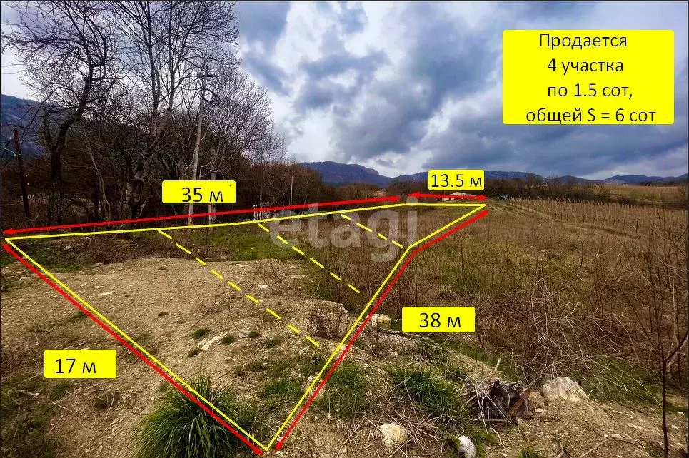 Участок в Крым, Ялта муниципальный округ, пос. Партизанское ул. ... - Фото 1
