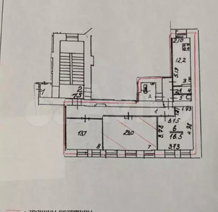 Комната 23 м в 3-к., 2/4 эт. - Фото 0