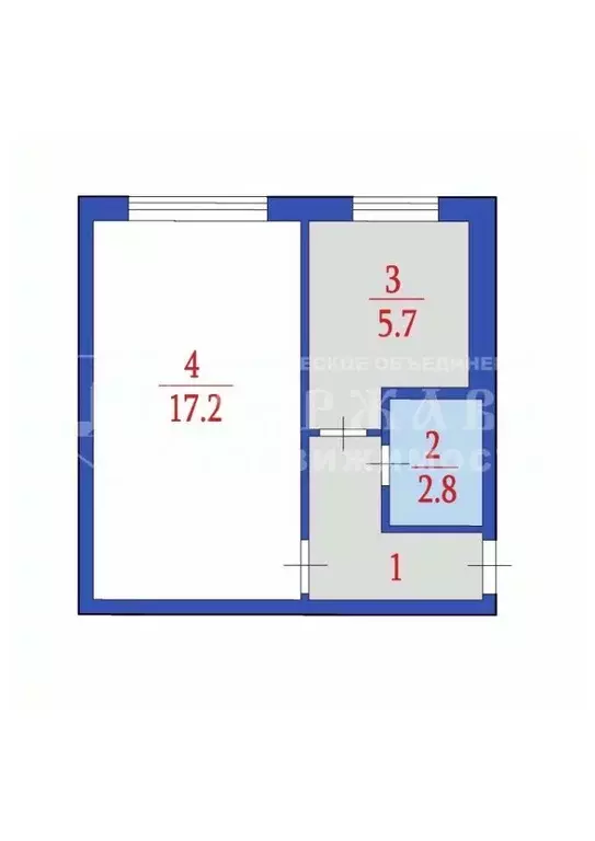 1-к кв. Кемеровская область, Кемерово ул. Мичурина, 37 (30.1 м) - Фото 2